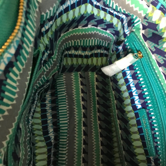 NWT VERA BRADLEY SMALL ELLA TOTE IN TURQUOISE - Picture 2 of 8